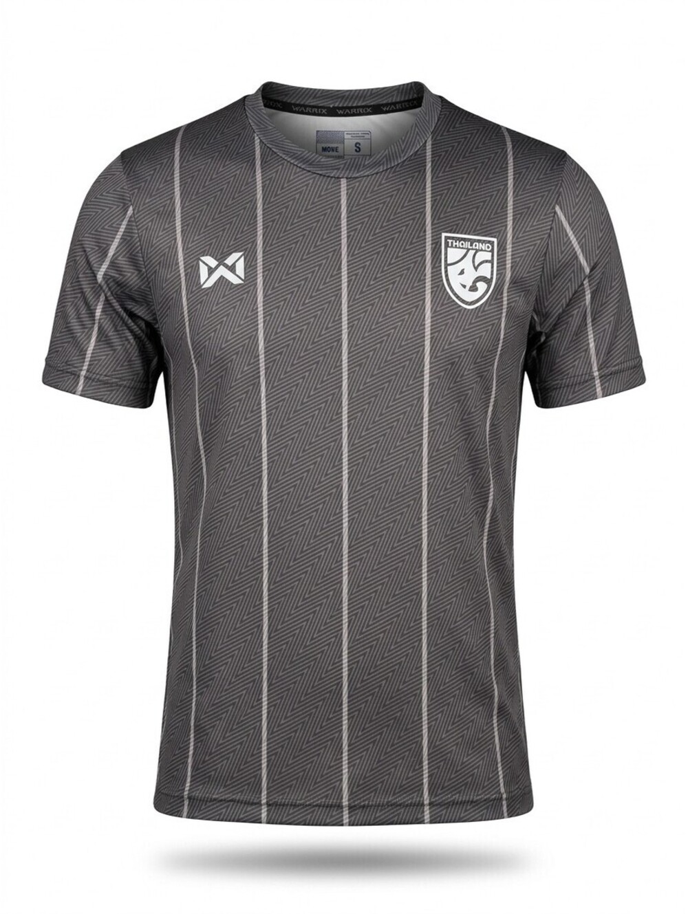 Warrix Thailand National Team 2024 25 Soccer Football Jersey Mens S Gray Striped